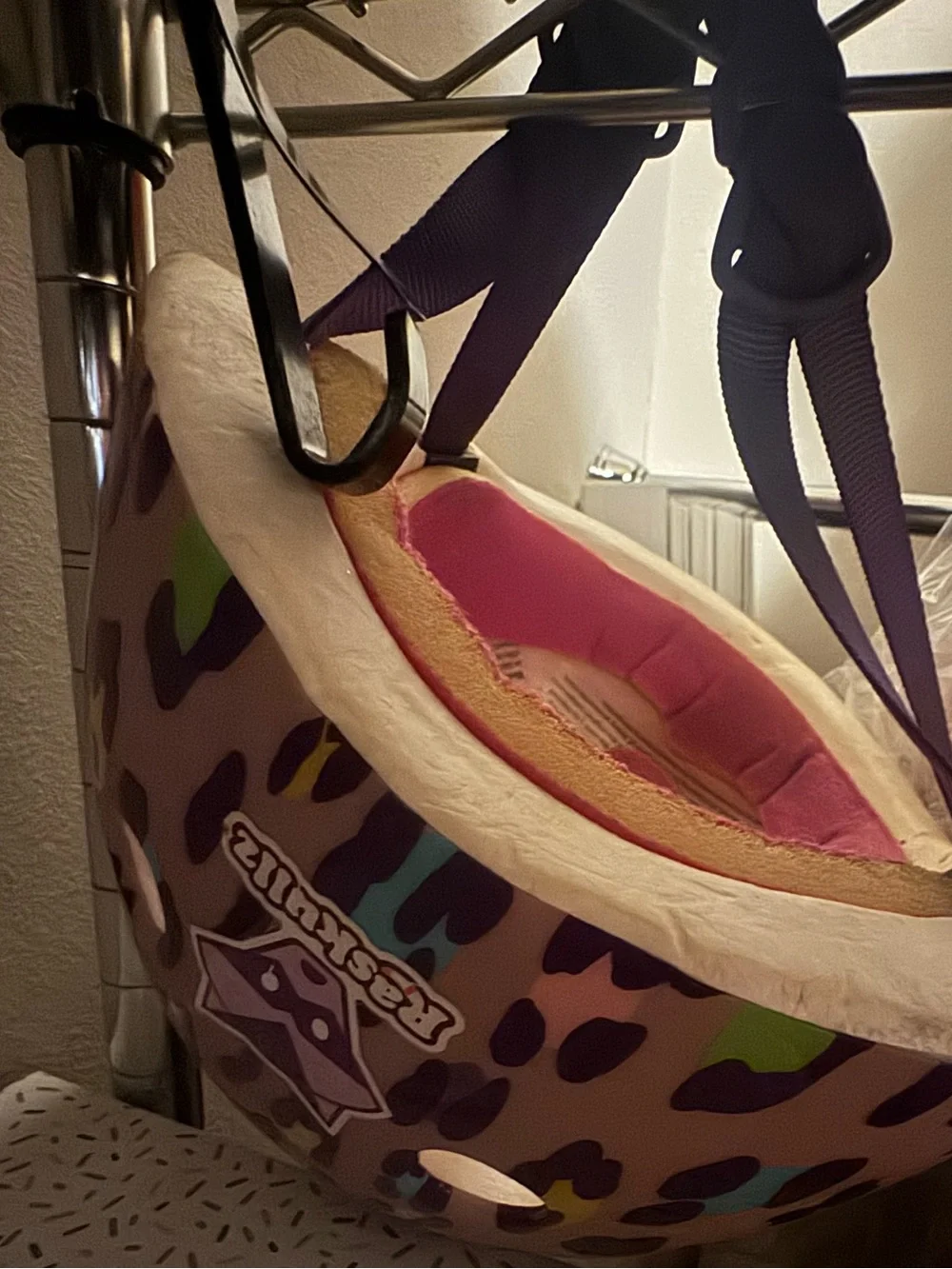Kids Purple Leopard Print Character with Ear Accents